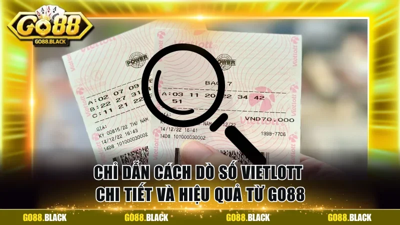 Cách dò số Vietlott